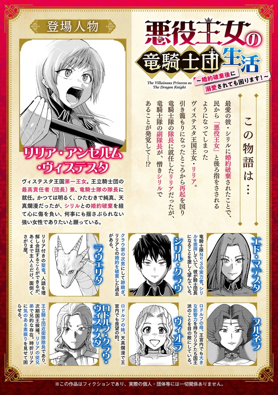 悪役王女の竜騎士団生活～婚約破棄後に溺愛されても困ります！～ 第21.1話 - Page 2
