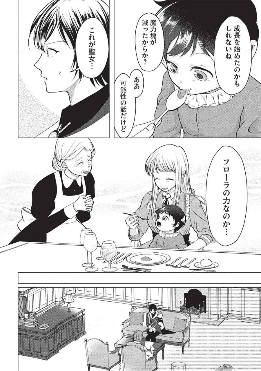 1年限りの契約婚(公爵様の溺愛付き!) ～英雄の継母になった私は、どうやら聖女の末裔のようです～ 第6話 - Page 22