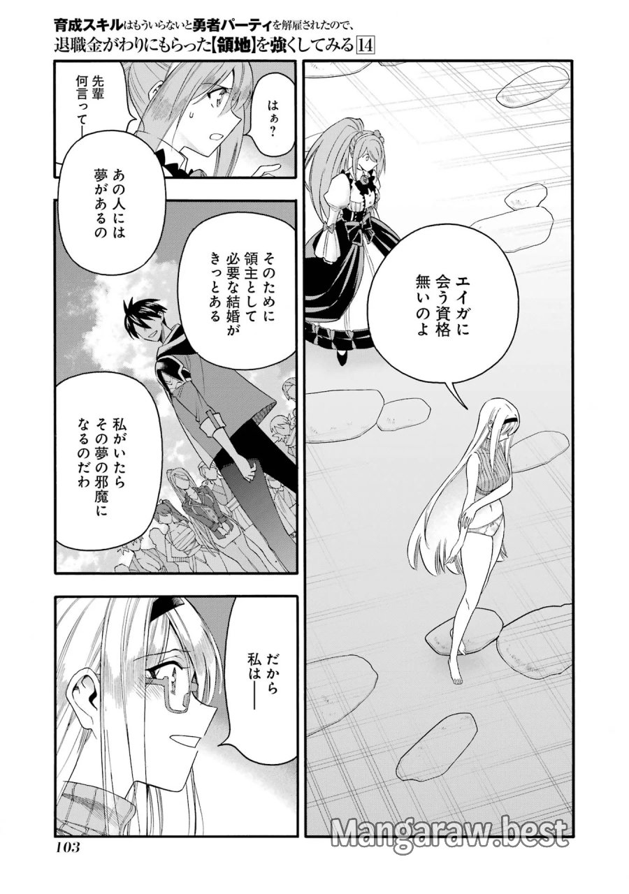 育成スキルはもういらないと勇者パーティを解雇されたので、退職金がわりにもらった【領地】を強くしてみる 第68話 - Page 13