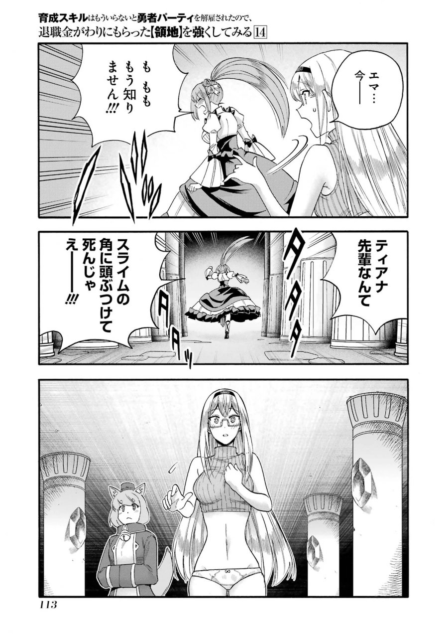 育成スキルはもういらないと勇者パーティを解雇されたので、退職金がわりにもらった【領地】を強くしてみる 第68話 - Page 23