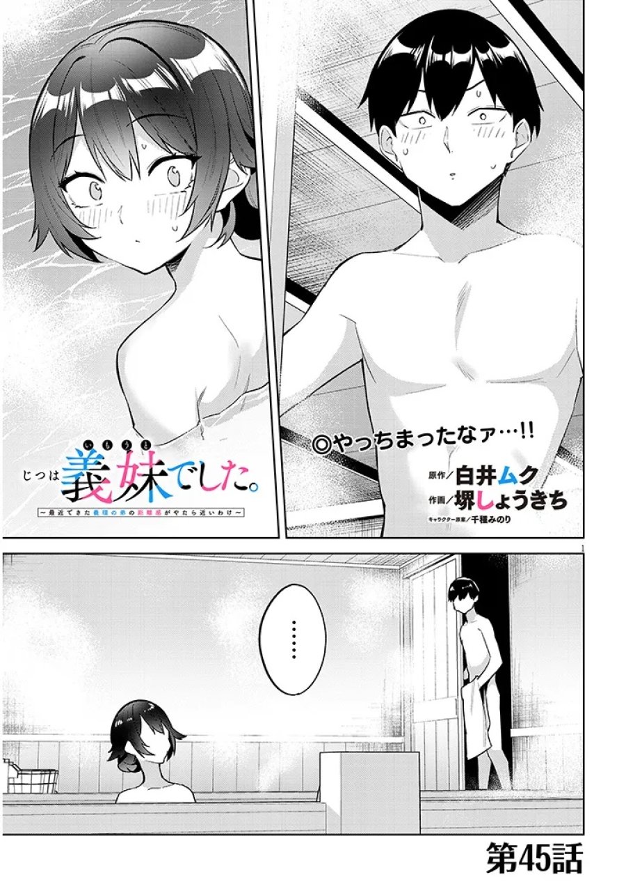 じつは義妹でした。～最近できた義理の弟の距離感がやたら近いわけ～ 第45.1話 - Page 1