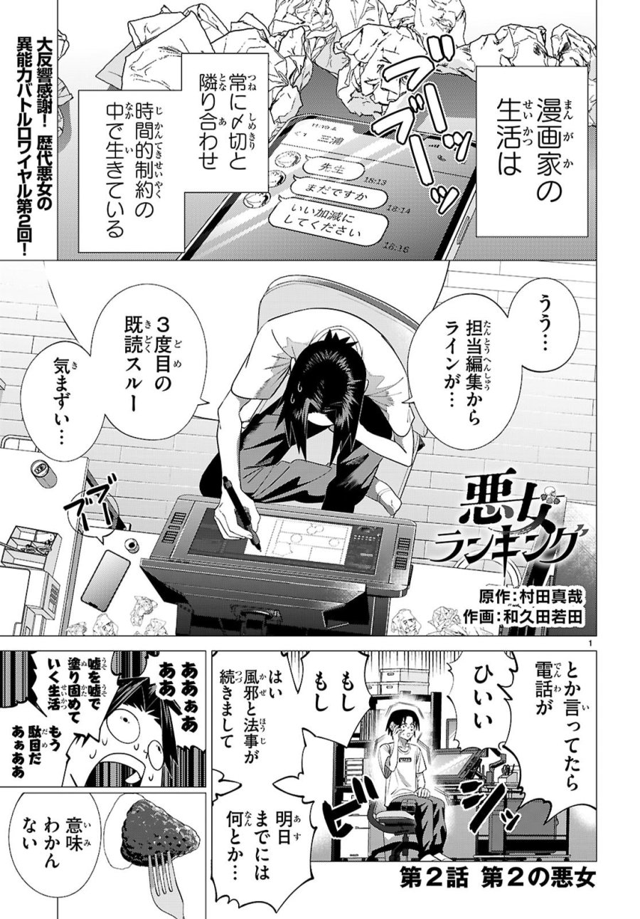 悪女ランキング 第2話 - Page 1
