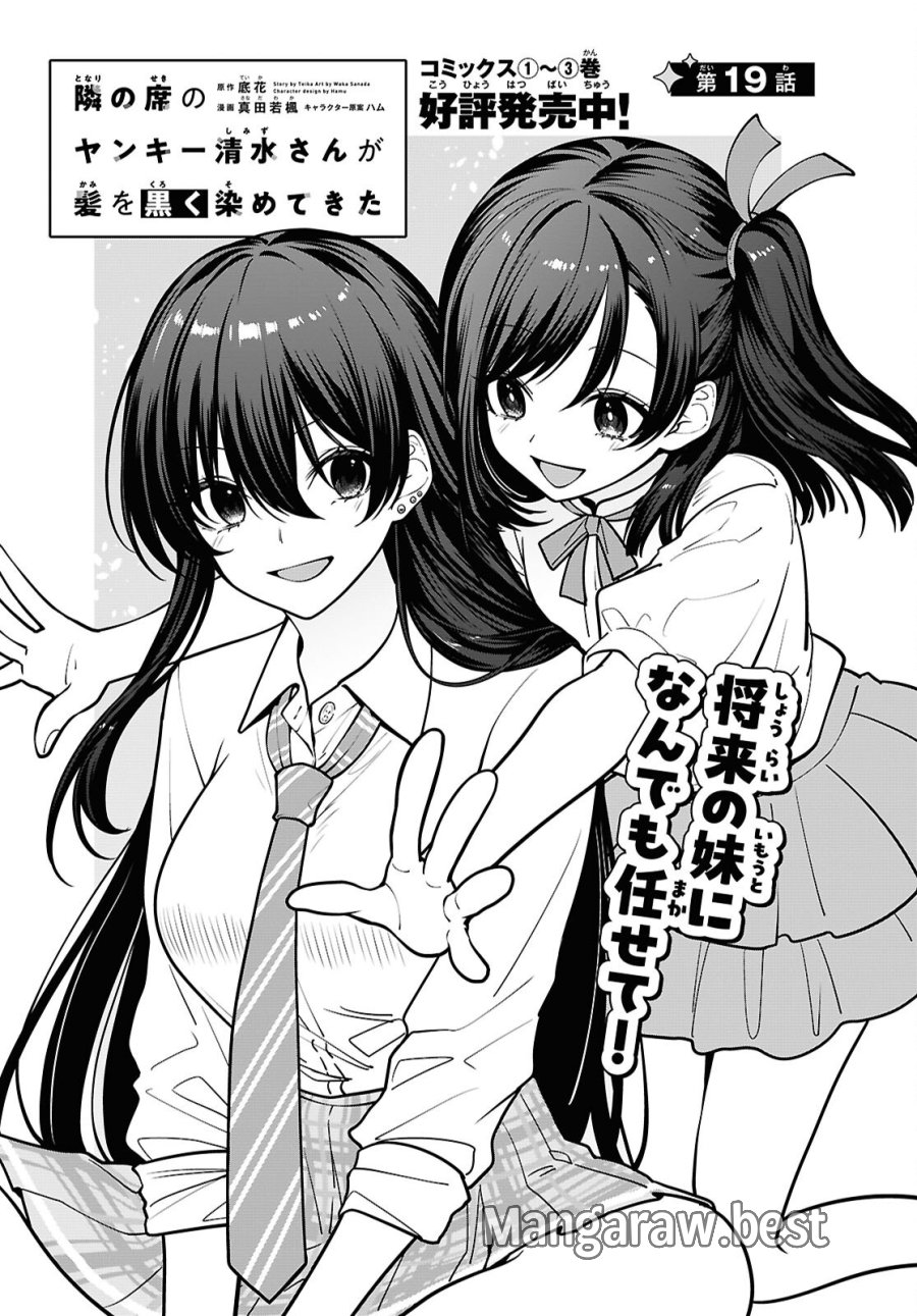 隣の席のヤンキー清水さんが髪を黒く染めてきた 第19話 - Trang 3