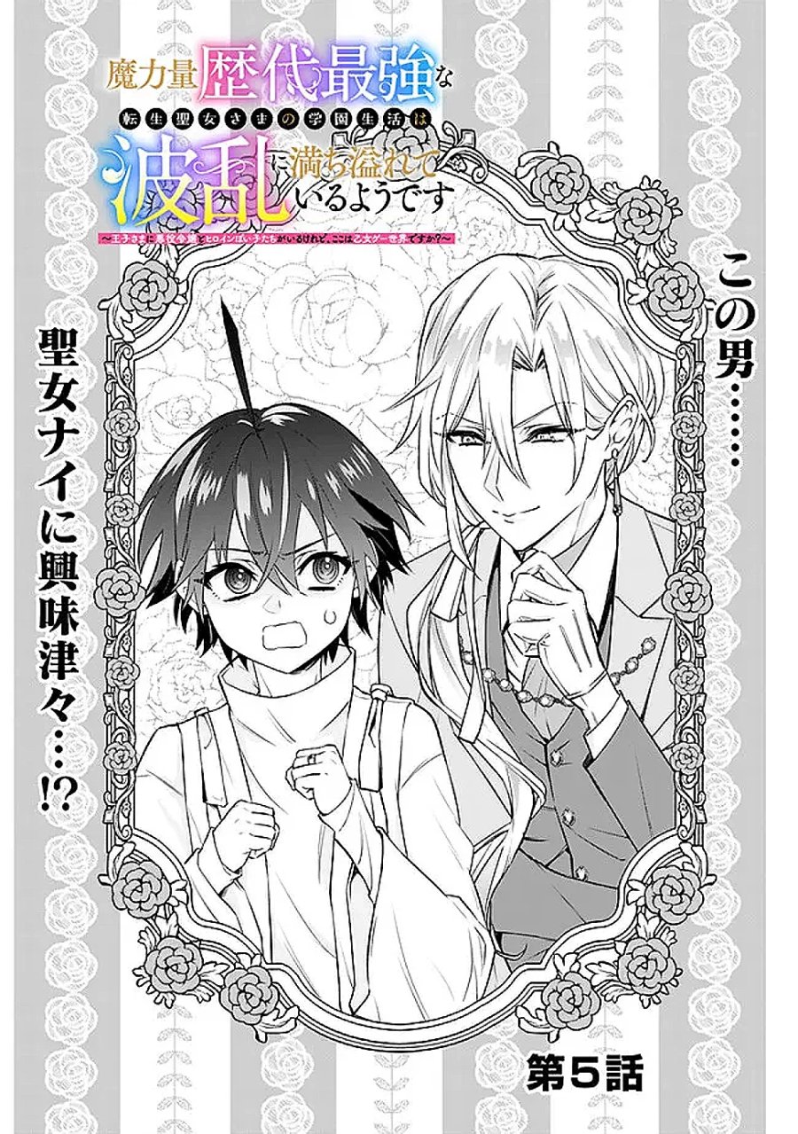 魔力量歴代最強な転生聖女さまの学園生活は波乱に満ち溢れているようです ～王子さまに悪役令嬢とヒロインぽい子たちがいるけれど、ここは乙女ゲー世界ですか?～ 第5話 - Page 2