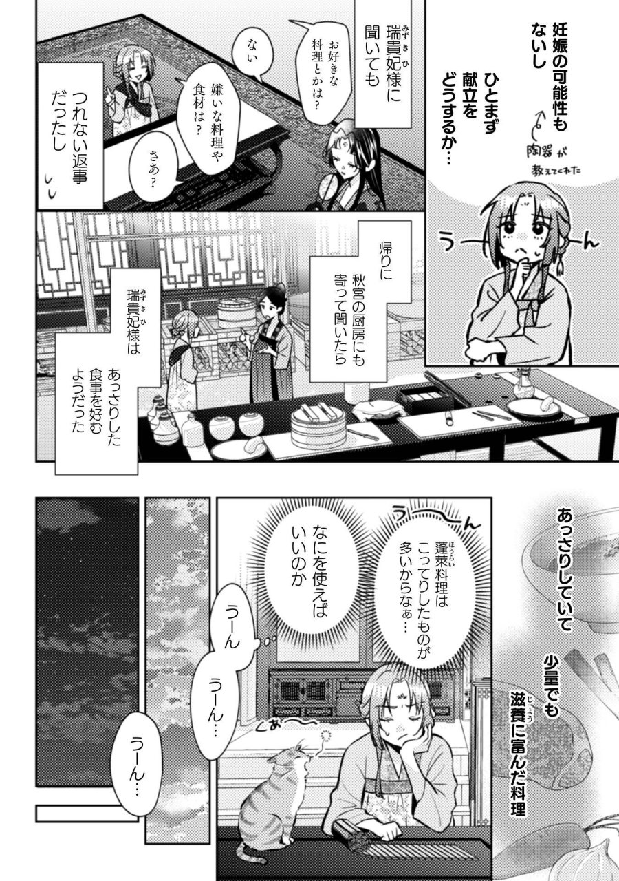 七十二候ノ国の後宮薬膳医 ～見習い陶仙女ですが、もふもふ達とお妃様の問題を解決します～ 第8話 - Page 13