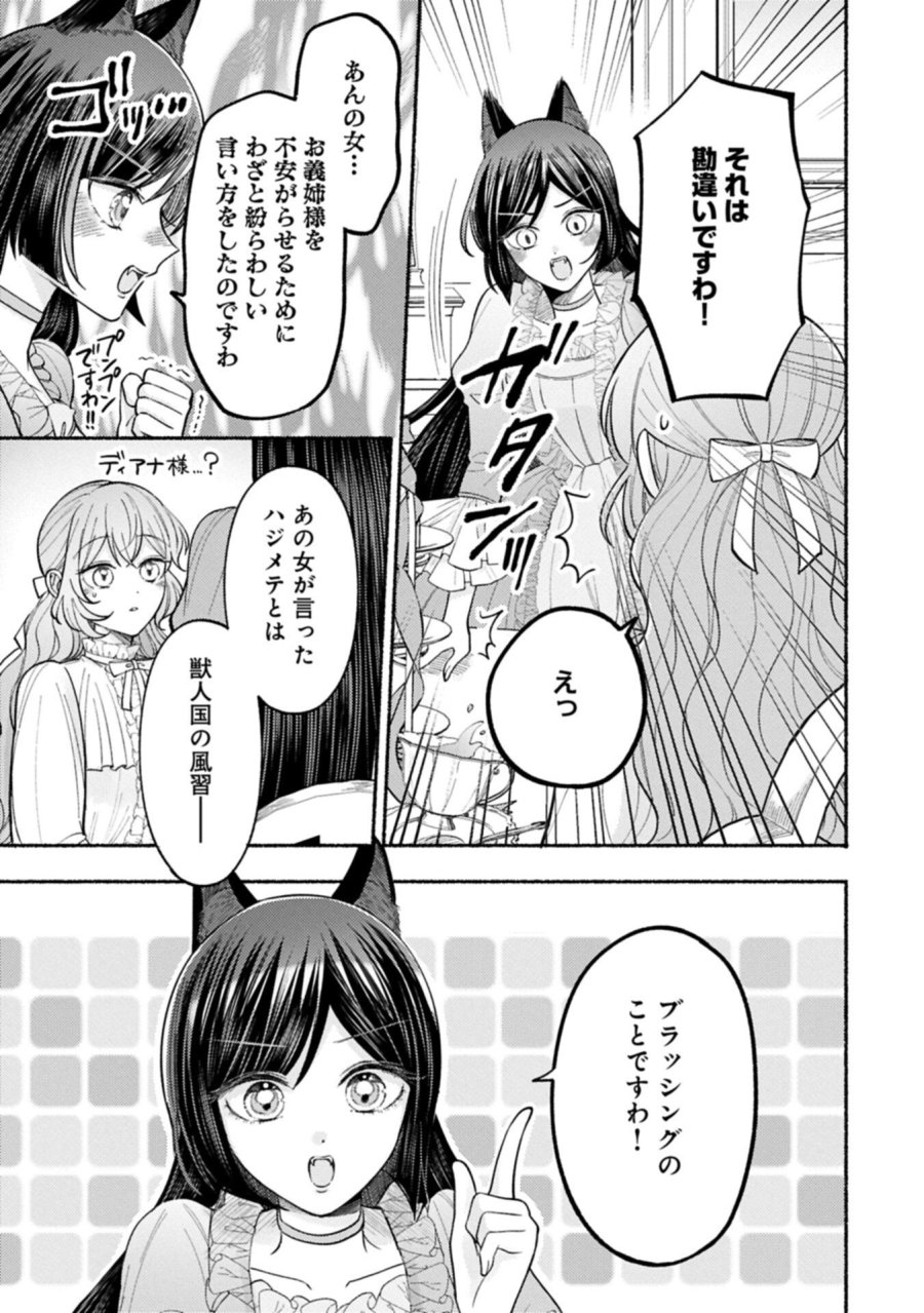 聖女の妹の尻拭いを仰せつかった、ただの侍女でございます～謝罪先の獣人国で何故か黒狼陛下に求愛されました！？～ 第21.1話 - Page 13