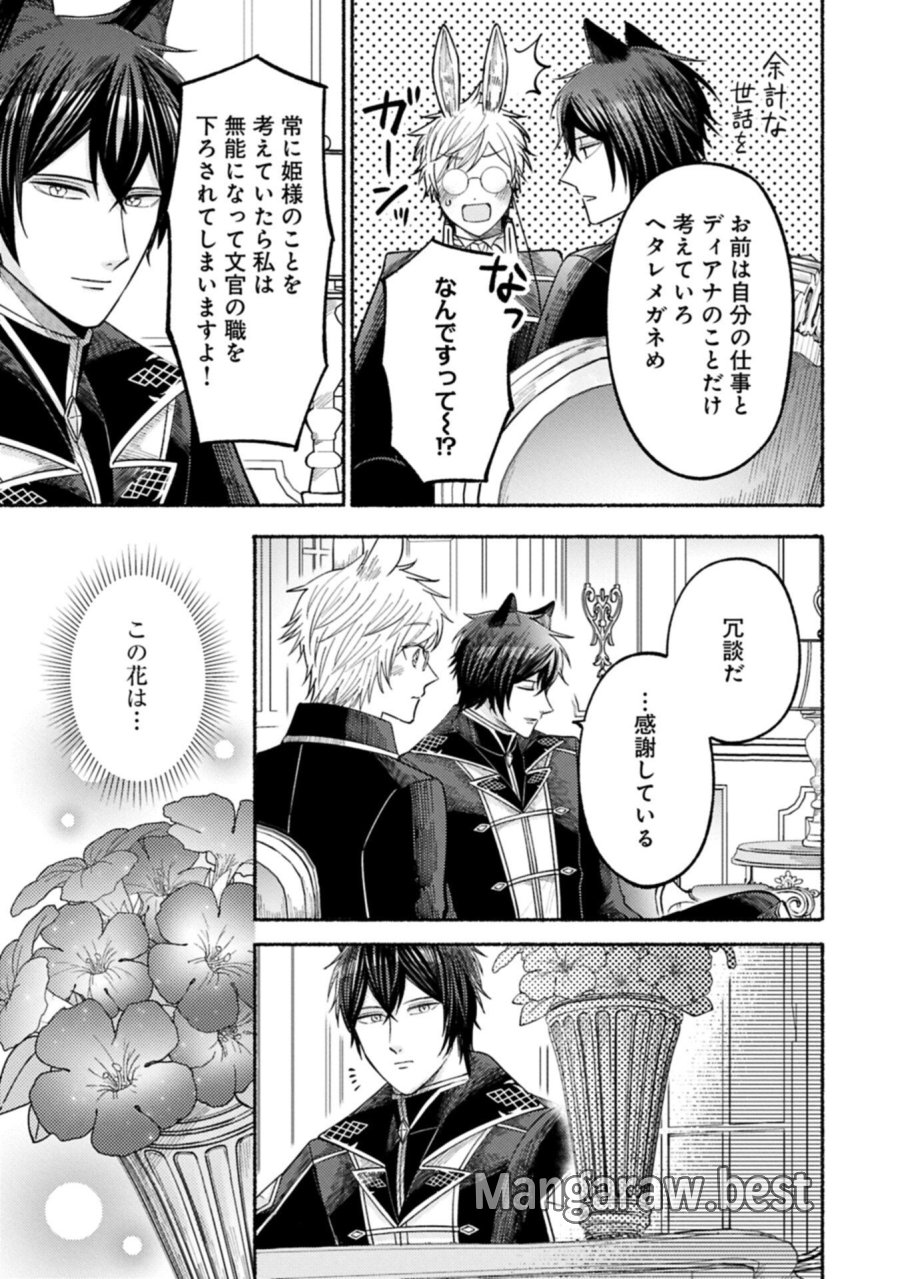 聖女の妹の尻拭いを仰せつかった、ただの侍女でございます～謝罪先の獣人国で何故か黒狼陛下に求愛されました！？～ 第21.1話 - Page 17