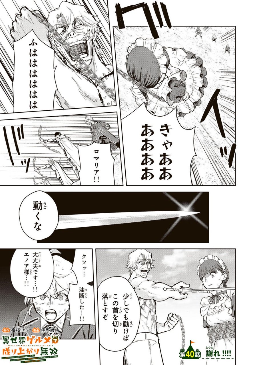 異世界グルメで成り上がり無双～山に追放されたので、のんびりキャンプを楽しんでいたらいつの間にか強くなっていて、王侯貴族や実力者たちが俺を放っておいてくれません。一方、俺を追放した貴族たちは破滅が始まる～ 第40話 - Trang 1