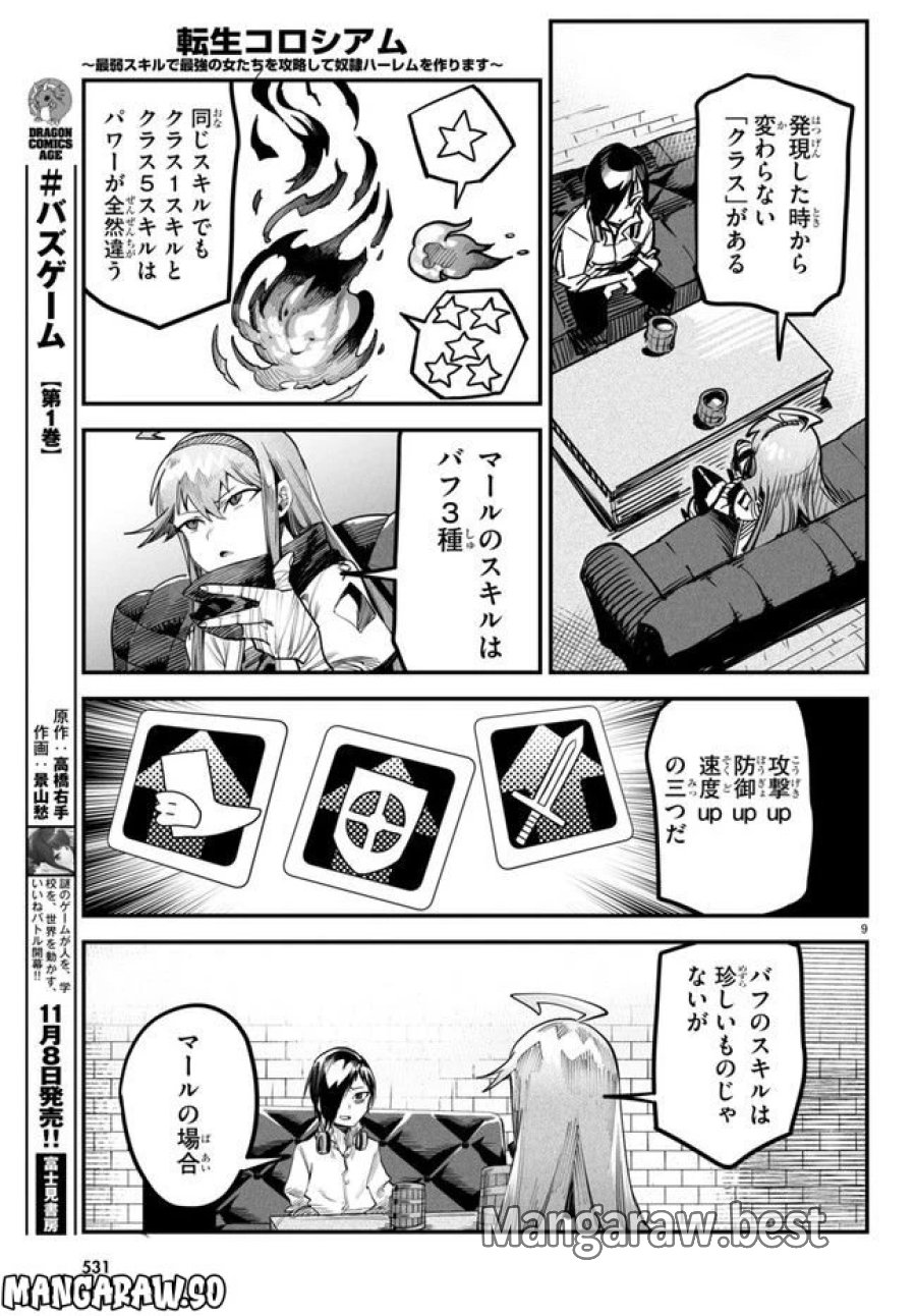 転生コロシアム～最弱スキルで最強の女たちを攻略して奴隷ハーレム作ります～ 第4.1話 - Page 9
