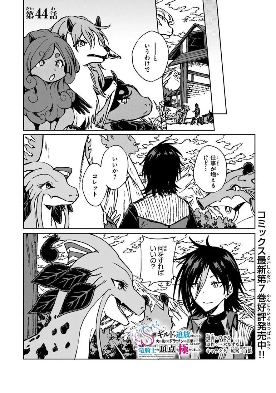 S級ギルドを追放されたけど、実は俺だけドラゴンの言葉がわかるので、気付いたときには竜騎士の頂点を極めてました。 第44.1話 - Trang 1