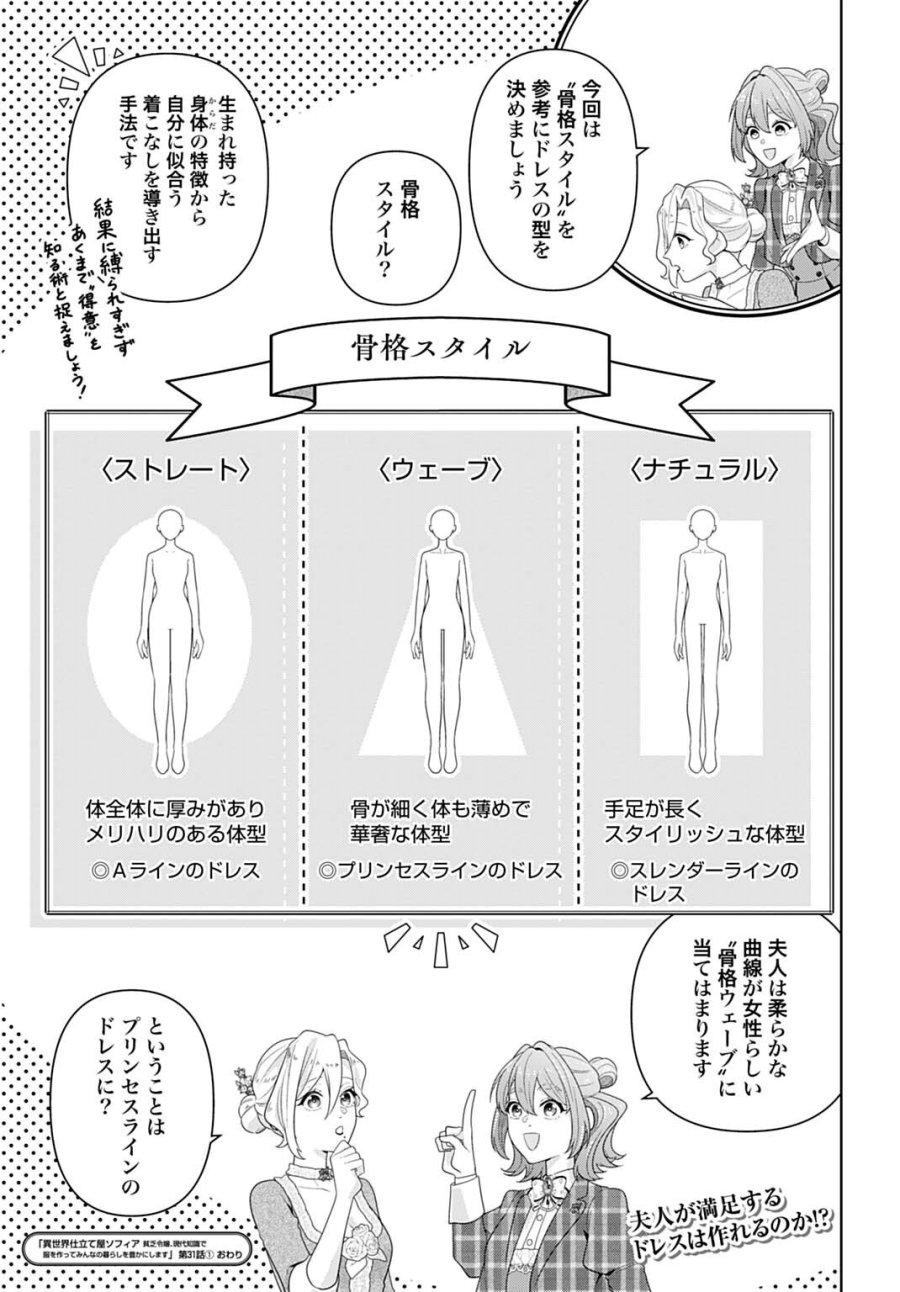 異世界仕立て屋ソフィア 貧乏令嬢、現代知識で服を作ってみんなの暮らしを豊かにします 第31.1話 - Trang 11