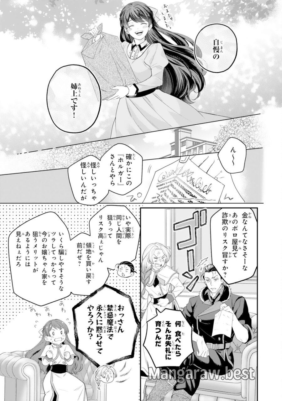 ちょっと留守にしていたら家が没落していました 転生令嬢は前世知識と聖魔法で大事な家族を救います 第12話 - Page 15