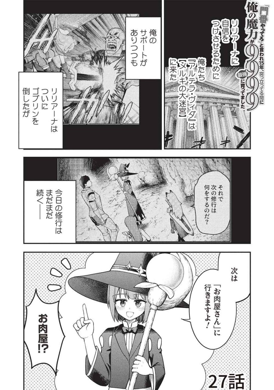 門番やってろ」と言われ15年、突っ立ってる間に俺の魔力が9999（最強）に育ってました 第27話 - Page 1