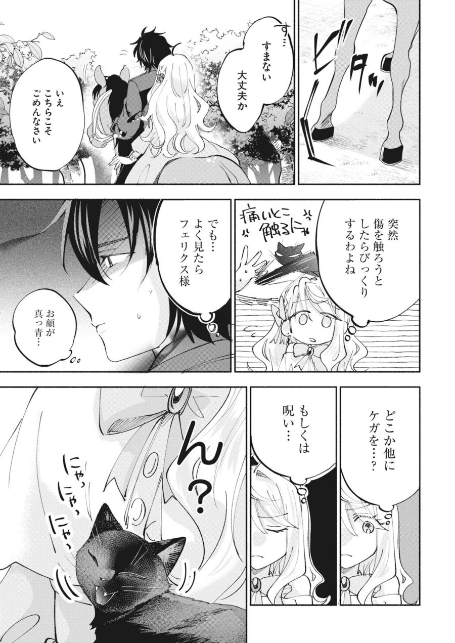 婚約者様には運命のヒロインが現れますが、暫定婚約ライフを満喫します！～嫌われ悪女の猫転生譚～ 第7話 - Page 27