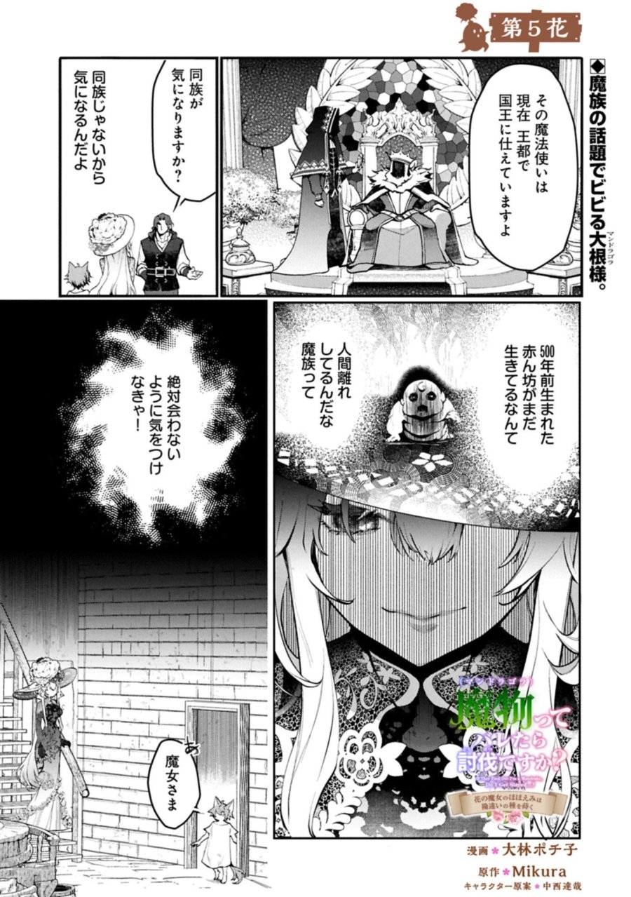 魔物(マンドラゴラ)ってバレたら討伐ですか? ～花の魔女のほほえみは勘違いの種を蒔く～ 第5.1話 - Page 1